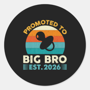Grappig Bevorderd Tot Grote Broer 2026 Binnenkort Ronde Sticker