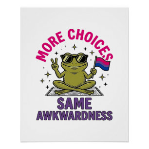 Grappig Bi Kikker Pride T-shirt ontwerp_1 Perfect Poster