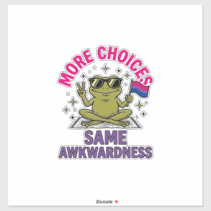 Grappig Bi Kikker Pride T-shirt ontwerp_1 Sticker