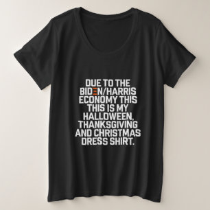 Grappig Biden Harris Economy Kerstmis Grote Maat T-shirt