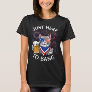 Grappig bier 4 juli kat liefhebber gewoon hier om t-shirt