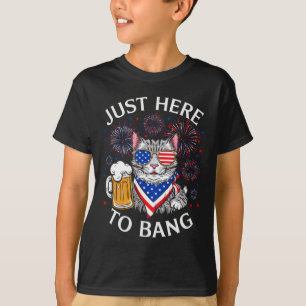 Grappig bier 4 juli kat liefhebber gewoon hier om t-shirt