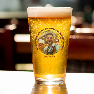 Grappig Bier Adviseur Custom Photo Glass Cup Glas
