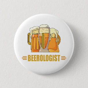 Grappig Bier Bieroloog Houdt van het Drinken van A Ronde Button 5,7 Cm