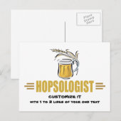 Grappig Bier Briefkaart (Voorkant / Achterkant)