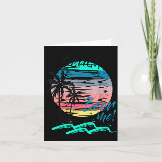 Grappig Bier Drinken Strand Retro Zonsondergang Pa Kaart
