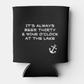 Grappig bier en wijn aan het meer blikjeskoeler (Voorkant)