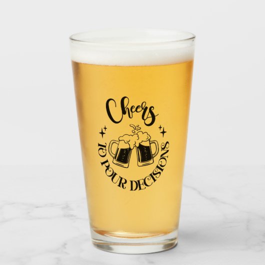 Grappig Bier Glas (Voorkant gevuld)