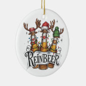 Grappig Bier Keramisch Ornament (Rechts)