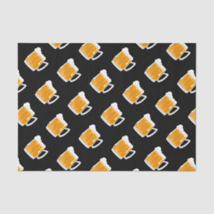 Grappig bier mok feestpatroon tissuepapier