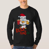 GRAPPIG BIER PONG Pinguïn Kerstmis T-shirt (Voorkant)