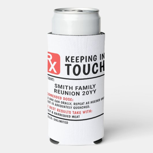 Grappig bier recept familie reünie aangepaste teks (Seltzer Achterkant)