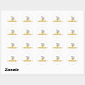 Grappig Bier Ronde Sticker (Vel)
