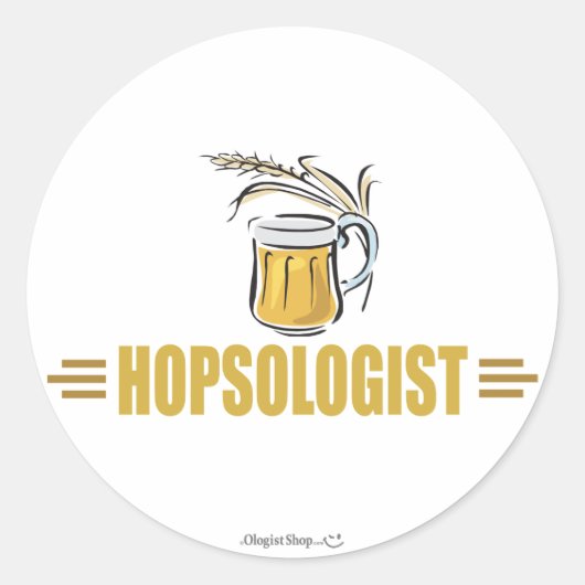 Grappig Bier Ronde Sticker (Voorkant)