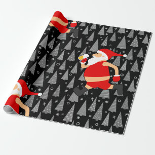grappig bier santa claus cadeaupapier