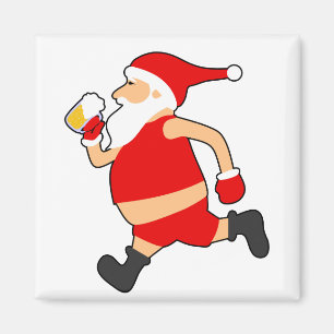 grappig bier santa kerstmis magneet