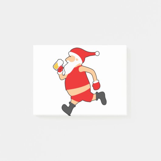 grappig bier santa kerstmis post-it® notes (Voorkant)