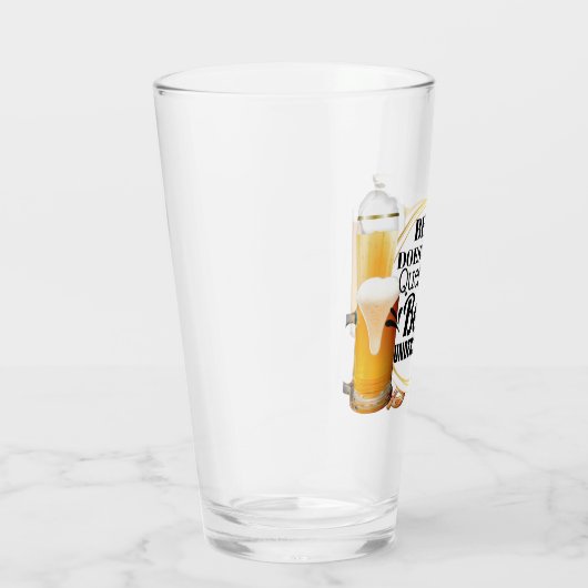 Grappig bier stelt geen vragen die begrijpen dat h glas (Rechts)