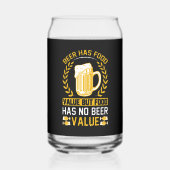Grappig bier voedsel waarde woord kunst blikvorm glas (Achterkant)