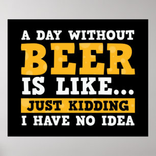 grappig bierbrouwtje poster