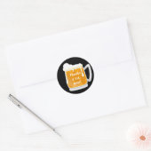 Grappig bierfeest dank je ronde sticker (Envelop)