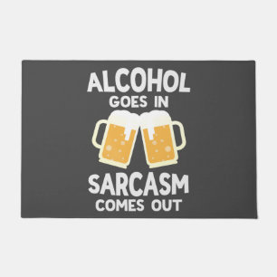 Grappig biersarcasme Drink Humor Deurmat