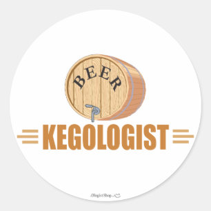 Grappig Biervat Ronde Sticker