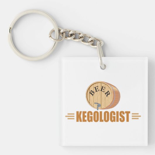 Grappig Biervat Sleutelhanger (voorkant)