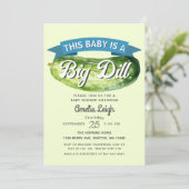 Grappig Big Dill Pickle Boy Baby shower Kaart (Staand voorkant)