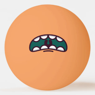 Grappig Big Mouth Monster. Pingpongballen