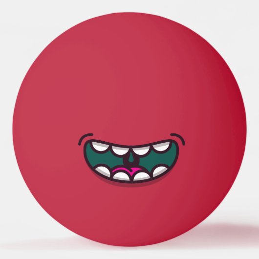 Grappig Big Mouth Monster. Pingpongballen (Voorkant)