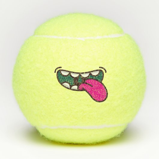 Grappig Big Mouth Monster. Tennisballen (Voorkant)