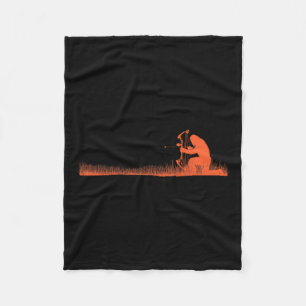 Grappig Bigfoot Boogschieten Bow Hunter Sasquatch  Fleece Deken