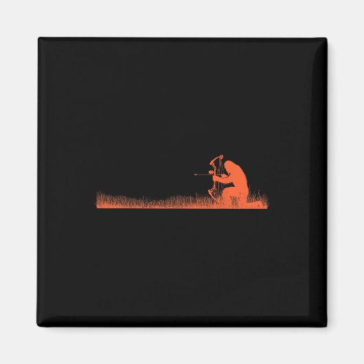 Grappig Bigfoot Boogschieten Bow Hunter Sasquatch Magneet (Voorkant)