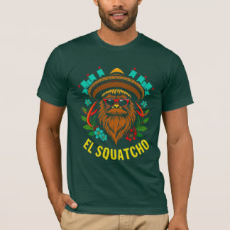 Grappig Bigfoot Cinco de Mayo Feest EL SQUATCHO T-shirt