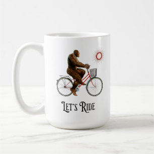 Grappig Bigfoot Fietsavontuur Retro Koffiemok