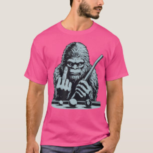 Grappig Bigfoot Sasquatch biljart Bassquatch zwemb T-shirt