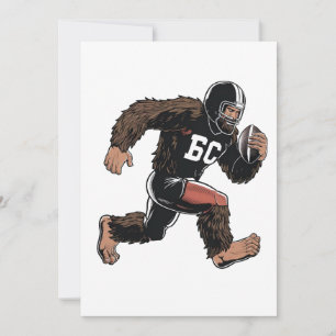 Grappig Bigfoot Sasquatch Fantasy Football Sport Bedankkaart