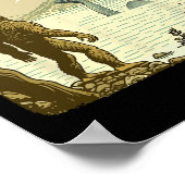 Grappig Bigfoot Sasquatch Loch Ness Monster Introv Poster (Hoek)