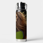 Grappig Bigfoot spelen Pickleball Waterfles (Achterkant)