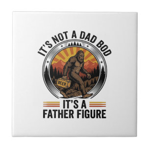 Grappig Bigfoot Vader Figuur Bier Vintage T-Shirt  Tegeltje