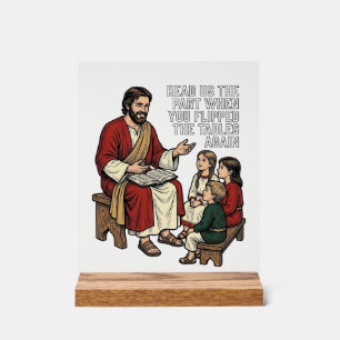 Grappig Bijbelverhaal Vintage Religieuze Leraar T- Acryl Bord