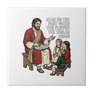 Grappig Bijbelverhaal Vintage Religieuze Leraren T Tegeltje