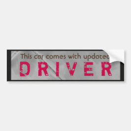 Grappig Bijgewerkt Driver Roze Bruin Bumpersticker