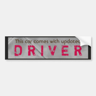 Grappig Bijgewerkt Driver Roze Bruin Bumpersticker
