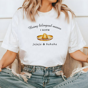 Grappig Bilingual   Jajaja & Hahaha Spaans Engels T-shirt
