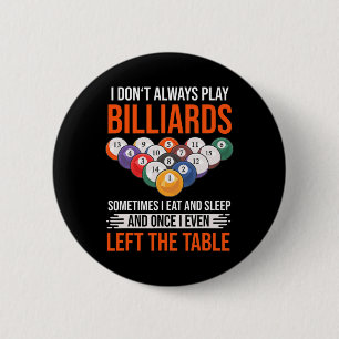 Grappig biljart Gezegde met pooltafel voor biljart Ronde Button 5,7 Cm