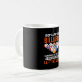 Grappig biljart gezegde met pooltafel voor koffiemok (Voorkant links)