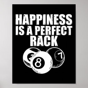Grappig biljartspel Night Happiness is een perf Poster