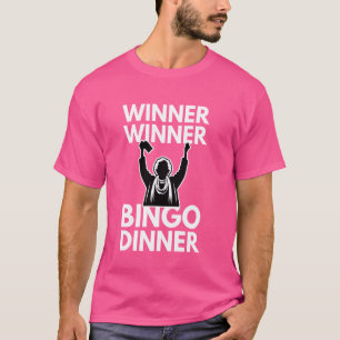 Grappig Bingo Spel Winnaar Winnaar Bingo Diner Ont T-shirt